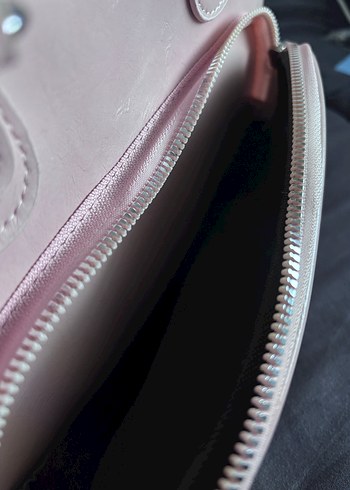 Pembe Deri Kadın Omuz Çantası - Görsel 4