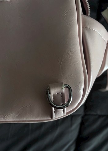 Pembe Deri Kadın Omuz Çantası - Görsel 6