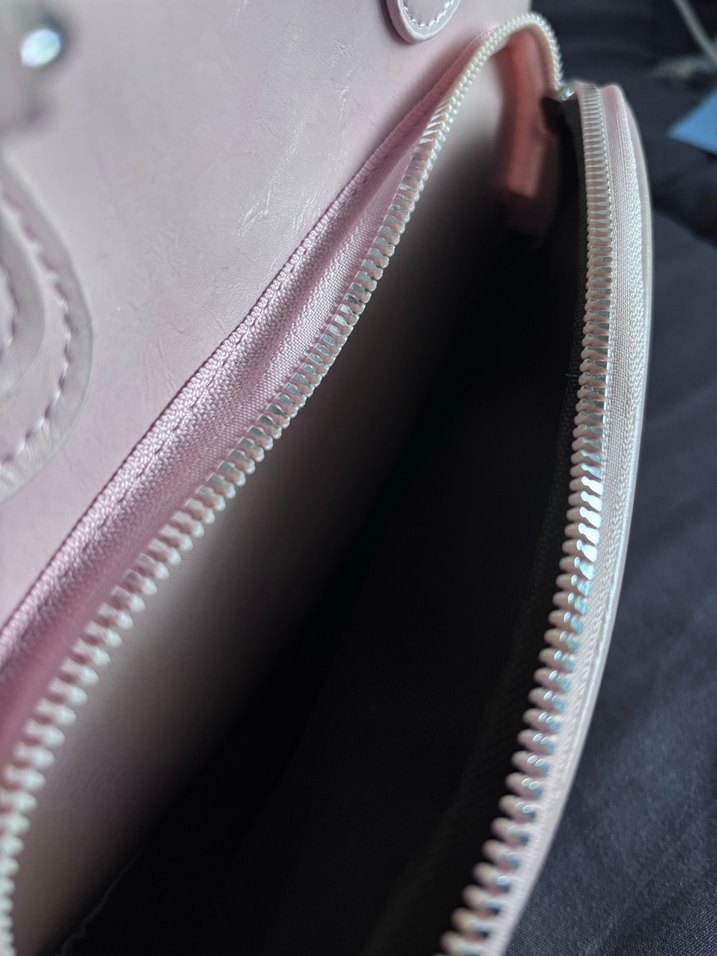 Pembe Deri Kadın Omuz Çantası - Görsel 4