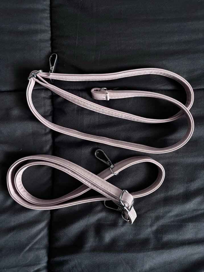 Pembe Deri Kadın Omuz Çantası - Görsel 5