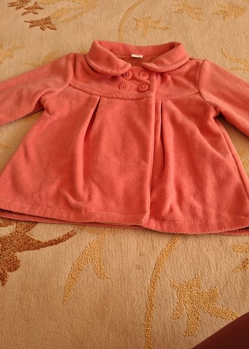 Pembe Düğmeli Kız Çocuk Polar Ceket