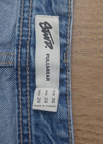 Kadın Baskılı Bol Kesim Mini Kot Şort - Görsel 6