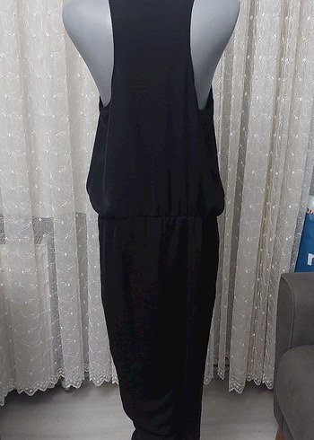 Siyah V Yakalı Kadın Tulum - Görsel 6