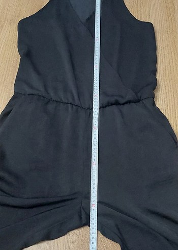 Siyah V Yakalı Kadın Tulum - Görsel 9