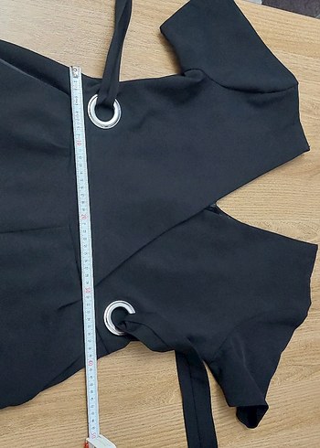 Siyah Kruvaze Yaka Kemerli Kadın Tulum - Görsel 11