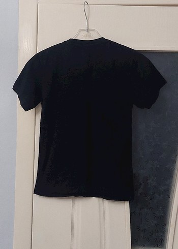 Kız Çocuk Siyah Baskılı Kısa Kollu Tişört - Görsel 2