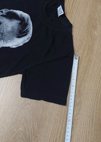 Kız Çocuk Siyah Baskılı Kısa Kollu Tişört - Görsel 5