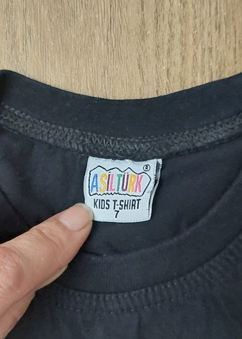 Kız Çocuk Siyah Baskılı Kısa Kollu Tişört - Görsel 6