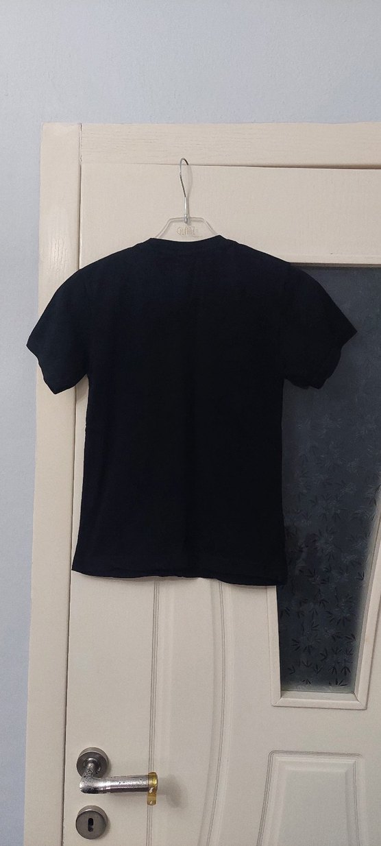 Kız Çocuk Siyah Baskılı Kısa Kollu Tişört - Görsel 2