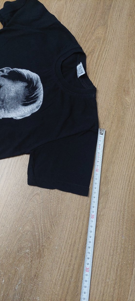 Kız Çocuk Siyah Baskılı Kısa Kollu Tişört - Görsel 5