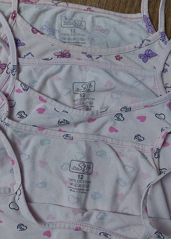 Çocuk Beyaz İnce Askılı Atlet 3'lü Set - Görsel 5