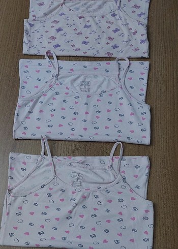 Çocuk Beyaz İnce Askılı Atlet 3'lü Set - Görsel 2