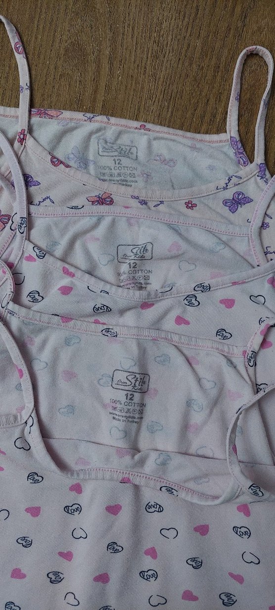 Çocuk Beyaz İnce Askılı Atlet 3'lü Set - Görsel 5