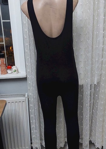 Siyah V Yaka Kadın Tulum - Görsel 3