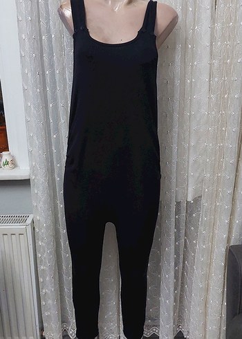 Siyah V Yaka Kadın Tulum - Görsel 2