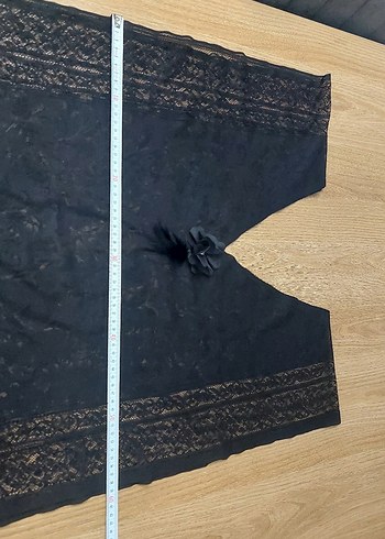 Dantel İşlemeli Siyah Uzun Pareo - Görsel 6