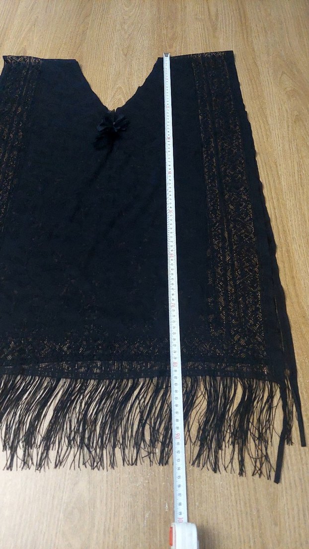 Dantel İşlemeli Siyah Uzun Pareo - Görsel 5