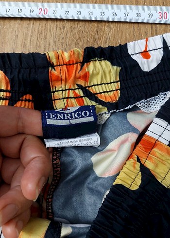 Renkli Çiçek Desenli Bol Kesim Erkek deniz Şort - Görsel 6