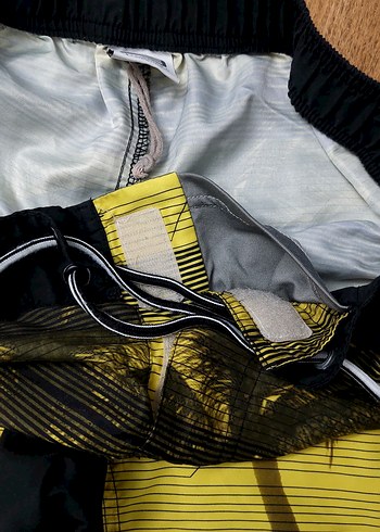 Sarı Bağcıklı Erkek Mini Deniz Şortu - Görsel 6