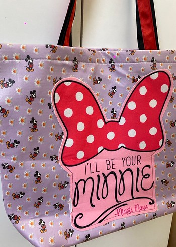 Pembe Baskılı Kadın Tote Çanta - Görsel 2