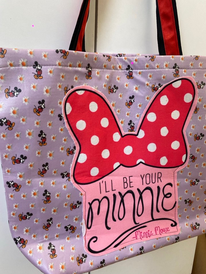 Pembe Baskılı Kadın Tote Çanta - Görsel 2