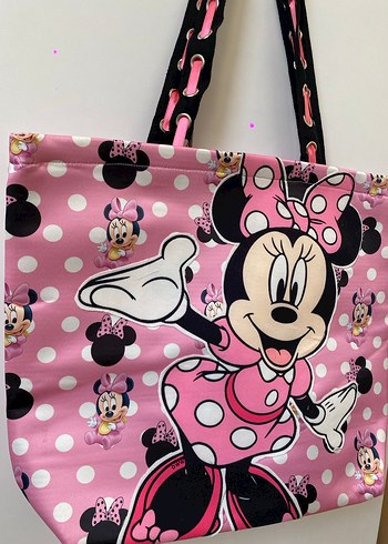 Pembe Minnie Mouse Desenli Kadın Omuz Çantası - Görsel 2