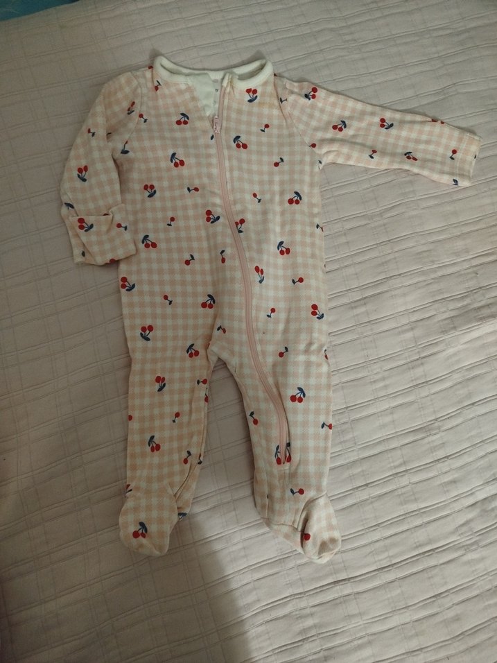 Nakışlı Örgü Pembe Bebek Tulumu - Görsel 2