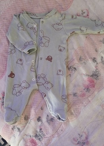 Uzun Kollu Düğmeli Gri Bebek Tulum - Görsel 2