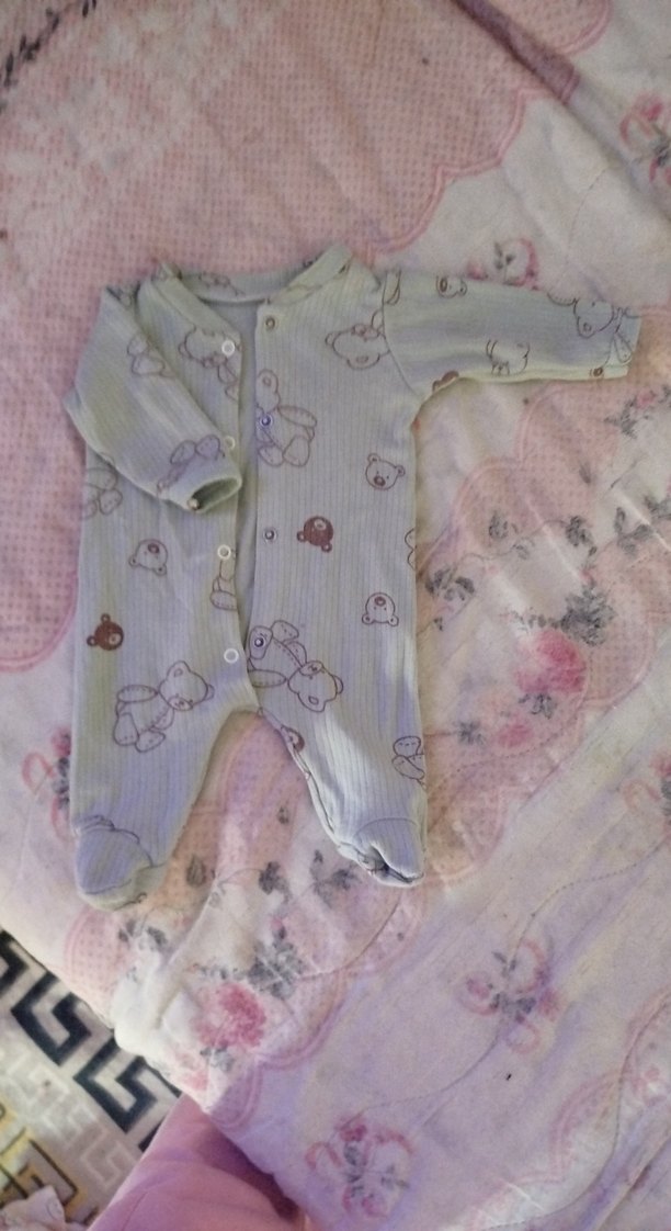 Uzun Kollu Düğmeli Gri Bebek Tulum - Görsel 3