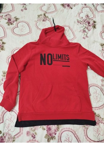 Renkli Baskılı Kırmızı Yumuşak Sweatshirt - Görsel 2