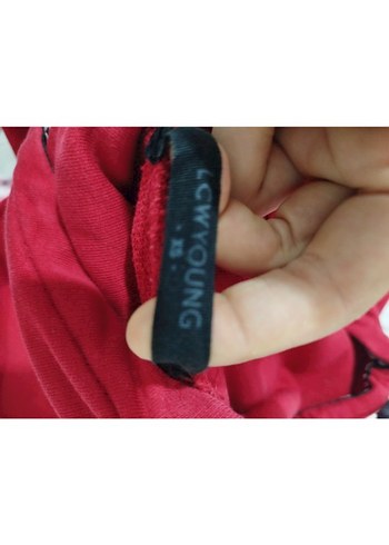 Renkli Baskılı Kırmızı Yumuşak Sweatshirt - Görsel 4