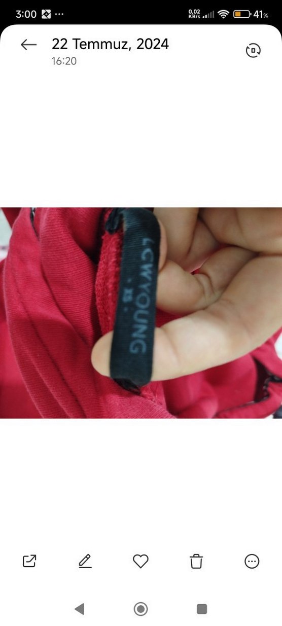 Renkli Baskılı Kırmızı Yumuşak Sweatshirt - Görsel 4