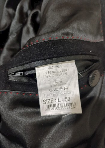 Düğmeli Siyah Erkek Midi Kaban - Görsel 3