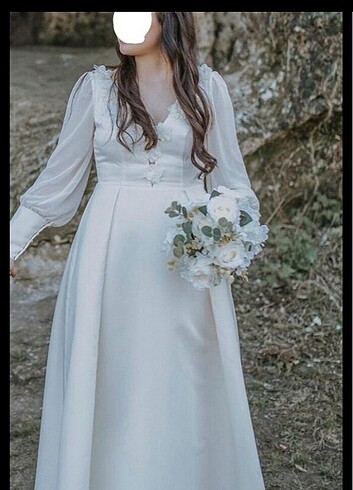 xl Beden Beyaz elbise nikah elbisesi 