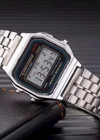 Dijital Kadın Erkek  Retro Vintage Saat - Görsel 2