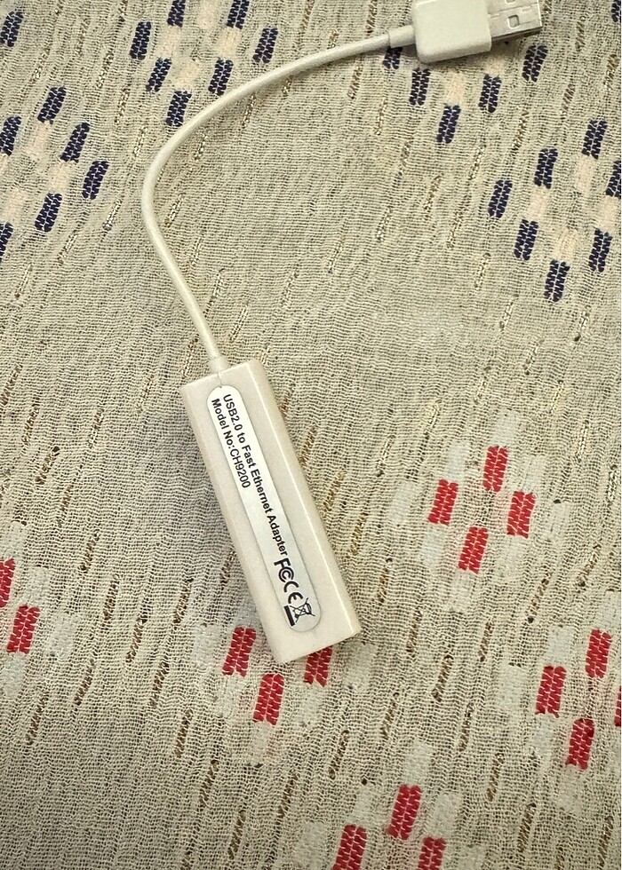 USB to Ethernet Dönüştürücü Adaptör Beyaz - Görsel 3