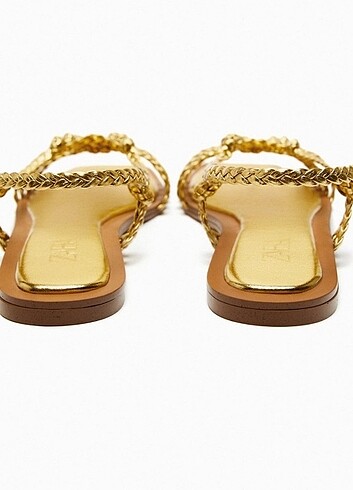 38 Beden altın Renk Zara sandalet 