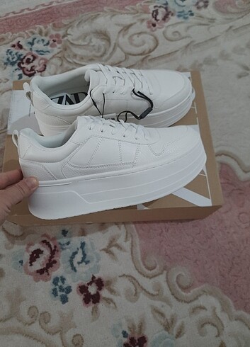 39 Beden beyaz Renk Zara platform beyaz spor ayakkabi
