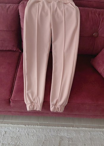 Bej Pilili Kadın Kumaş Pantolon - Görsel 2