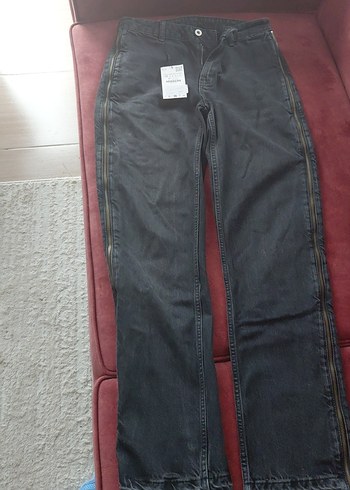 Zara Koyu Gri Denim Pantolon