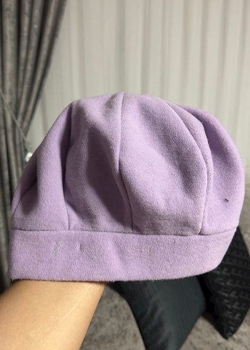 Pastel Mor Kadife Kadın Bere