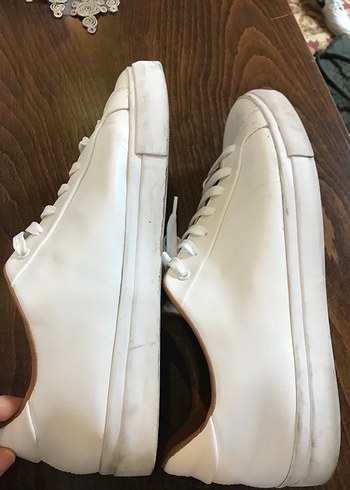 Beyaz Parlak Erkek spor ayakkabı - Görsel 6