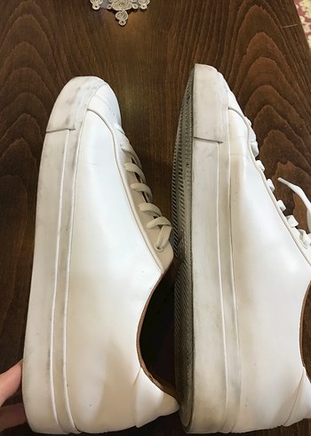 Beyaz Parlak Erkek spor ayakkabı - Görsel 5