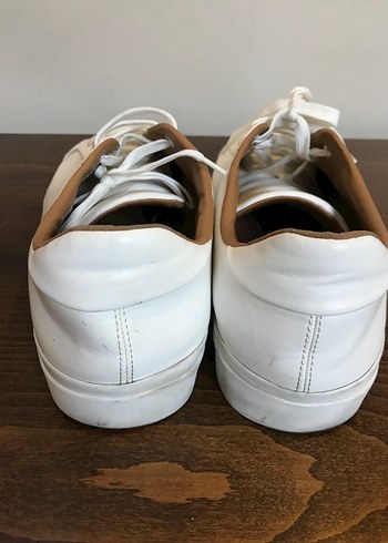 Beyaz Parlak Erkek spor ayakkabı - Görsel 3