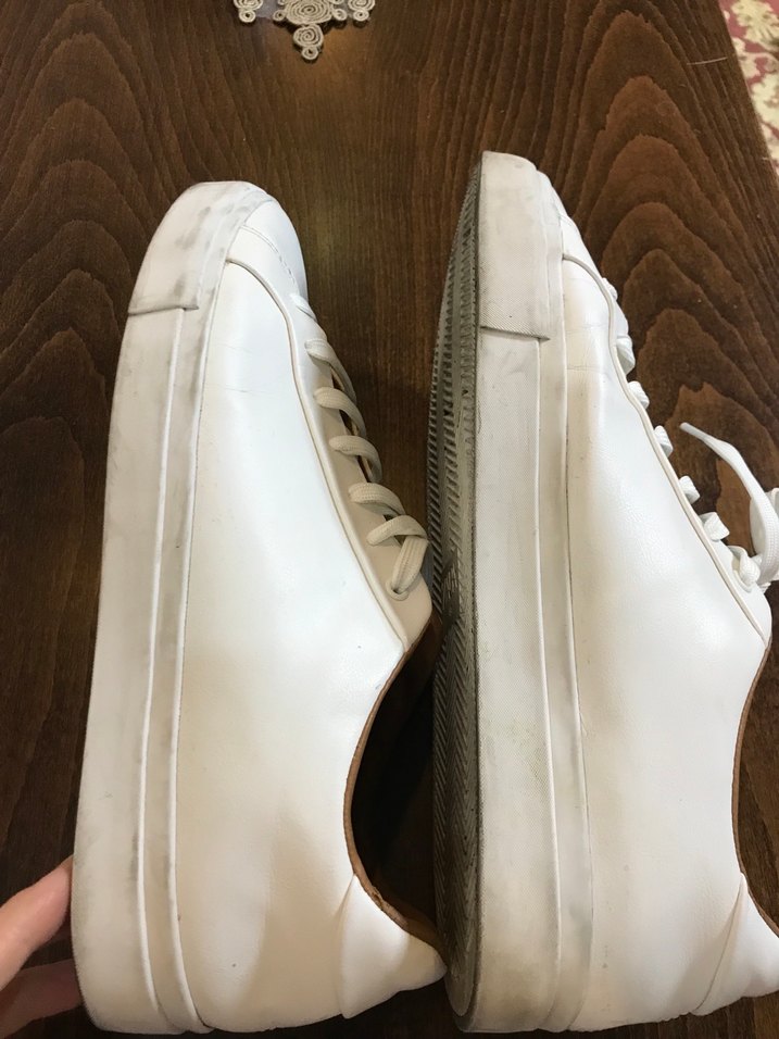 Beyaz Parlak Erkek spor ayakkabı - Görsel 5