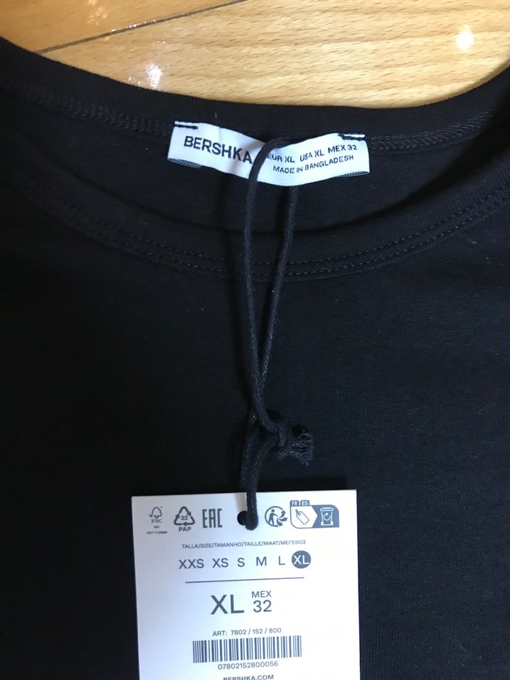 Siyah Uzun Kollu Kadın Tişört - Görsel 2