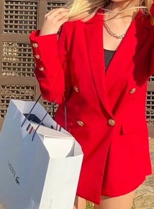 Kırmızı blazer