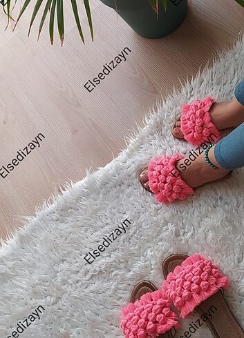 36 Beden Makrome Terlik