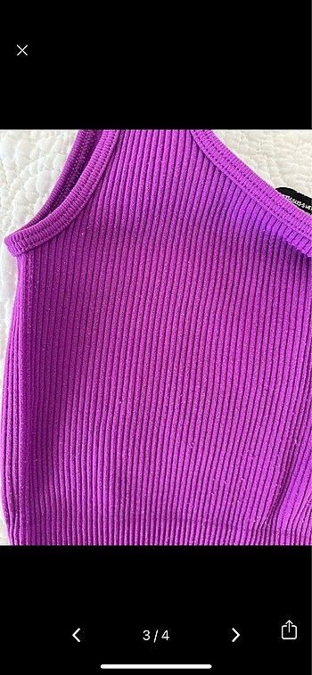 s Beden Zara dikişsiz mor crop