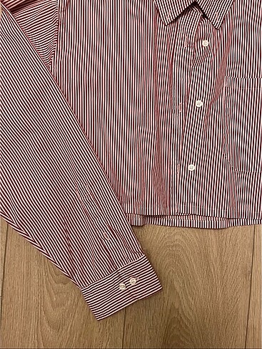 Stradivarius Stradivarious çizgili crop gömlek